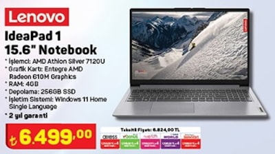 Lenovo IdeaPad 1 82VG00CATX 15.6 inç Notebook image