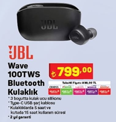 JBL Wave 100TWS Bluetooth Kulaklık image