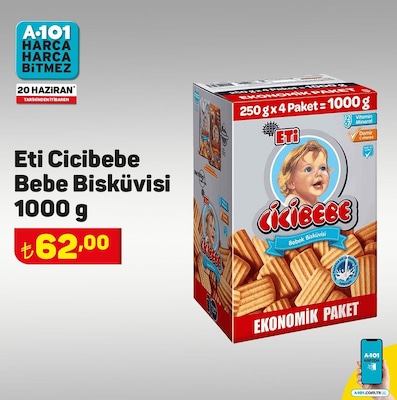 Eti Cicibebe Bebek Bisküvisi 1000 g image