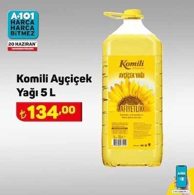 Komili Ayçiçek Yağı 5 L image