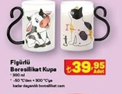 Figürlü Borosilikat Kupa 300 ml image