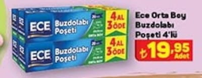 Ece Orta Boy Buzdolabı Poşeti 4'lü image