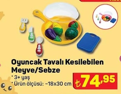 Oyuncak Tavalı Kesilebilen Meyve/Sebze  image