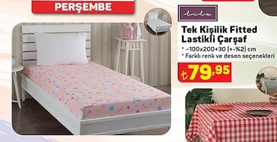 Lila Tek Kişilik Fitted Lastikli Çarşaf 100x200+30 cm  image