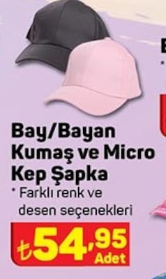 Bay/Bayan Kumaş ve Micro Kep Şapka  image