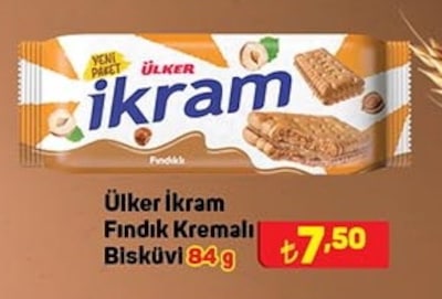 Ülker İkram Fındık Kremalı Bisküvi 84 g image