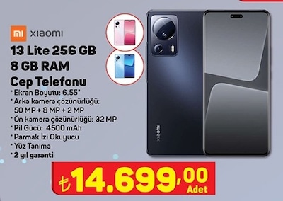 Xiaomi 13 Lite 256 GB 8 GB RAM Cep Telefonu image