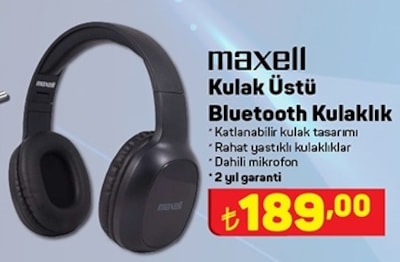Maxell Kulak Üstü Bluetooth Kulaklık image