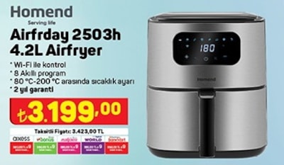 Homend Airfrday 2503H 4,2 L Airfryer image