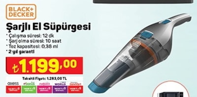 Black&Decker NVC215WA Şarjlı El Süpürgesi image