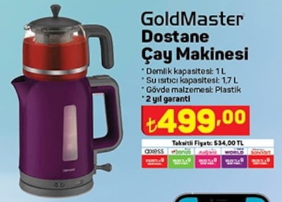 Goldmaster Dostane BY-4300M Çay Makinesi image