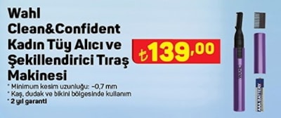 Wahl Clean&Confident Kadın Tüy Alıcı ve Şekillendirici Tıraş Makinesi image