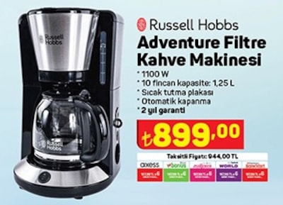 Russell Hobbs Adventure 24010-56 Filtre Kahve Makinesi image