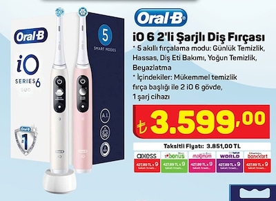 Oral-B iO 6 2'li Şarjlı Diş Fırçası image