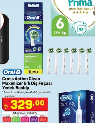 Oral-B Cross Action Clean Maximizer 6'lı Diş Fırçası Yedek Başlığı image
