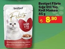 Bestpet Fileto Sığır Etli Yaş Kedi Maması 85 G image