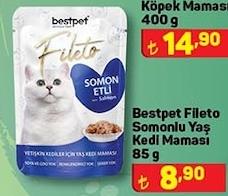 Bestpet Fileto Somonlu Yaş Kedi Maması 85 G image