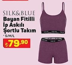 Silk & Blue Bayan Fitilli İp Askılı Şortlu Takım image