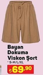 Bayan Dokuma Viskon Şort image