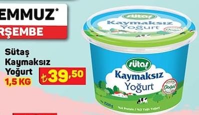 Sütaş Kaymaksız Yoğurt 1.5 Kg image