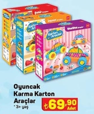 Oyuncak Karma Karton Araçlar image