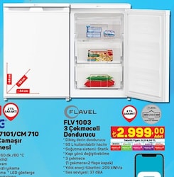Flavel FLV 1003 3 Çekmeceli Dondurucu image