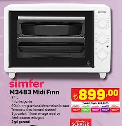 Simfer M3483 Midi Fırın 34 L image
