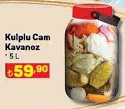 Kulplu Cam Kavanoz 5 L image