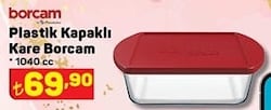 Paşabahçe Borcam Plastik Kapaklı Kare Borcam 1040 cc image