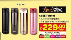 Tantitoni Çelik Termos 450 ml image