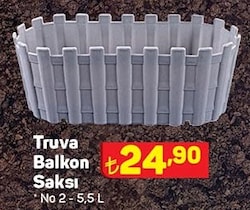 Truva Balkon Saksı No 2 - 5,5 L image