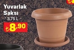 Yuvarlak Saksı 3,75 L image