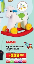 Dolu Oyuncak Sallanan Tekerlekli At image