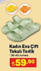 Kadın Eva Çift Tokalı Terlik image