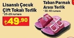 Lisanslı Çocuk Çift Tokalı Terlik image