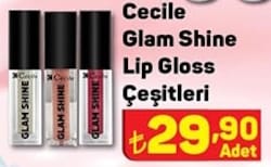 Cecile Glam Shine Lip Gloss Çeşitleri image