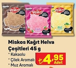 Miskos Kağıt Helva Çeşitleri 45 gr image