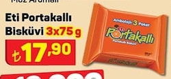 Eti Portakallı Bisküvi 3x75 gr image