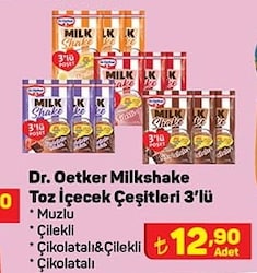 Dr. Oetker Milkshake Toz İçecek Çeşitleri 3'lü image