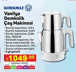 Korkmaz A359-09 Vanilya Demkolik Çay Makinesi image