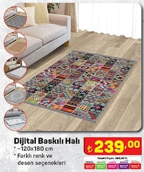 Dijital Baskılı Halı 120x180 cm image