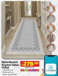 Dijital Baskılı Kaymaz Taban Yolluk 80x300 cm image