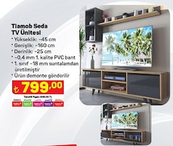Tiamob Seda Tv Ünitesi 45x160x25 cm image