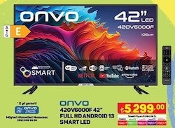 Onvo 42OV6000F 42 inç Full HD Android 13 Smart Led image