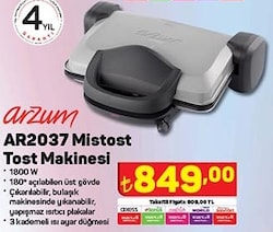 Arzum AR2037 Mistost Tost Makinesi 1800 W image