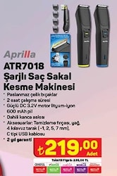 Aprilla ATR7018 Şarjlı Saç Sakal Kesme Makinesi image