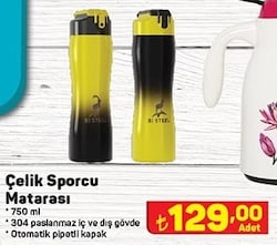 Çelik Sporcu Matarası 750 ml image