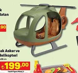 Oyuncak Asker ve Polis Helikopteri 20x40,5x28 cm  image