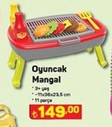 Oyuncak Mangal 11x36x22,5 cm image