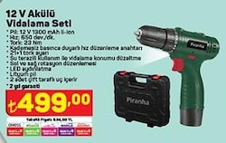 Piranha 12 V Akülü Vidalama Seti image